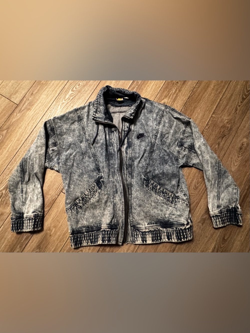 Nike Men's 90’s denim jacket blue washed